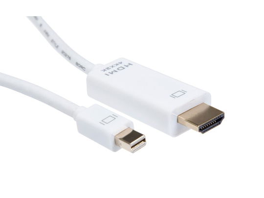 iiglo Mini-DisplayPort till HDMI-kabel 2m - Vit