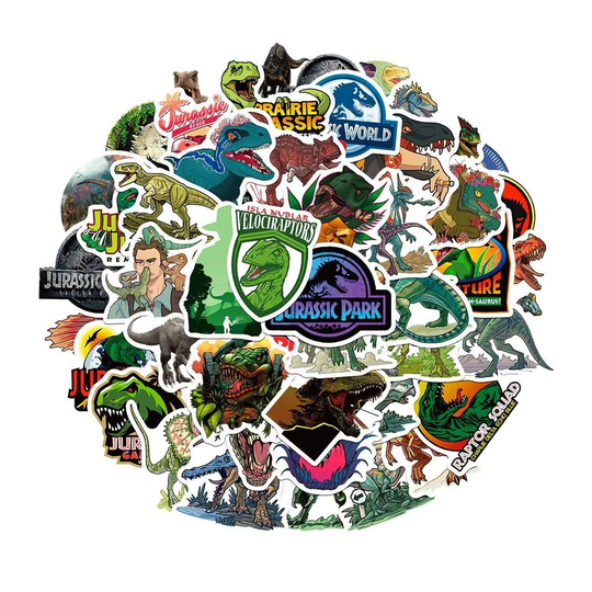 50x Klistermärken - Jurassic Park