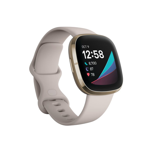 Fitbit Sense - Lunar White/Soft Gold
