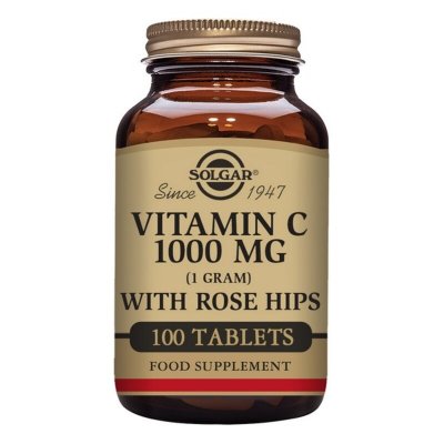 Nypon + Vitamin C med nypon Solgar 1000 mg (Antal: 100 tabletter)