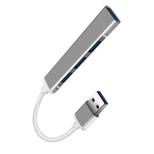 USB 3.0-hub med 4 Portar - Silver